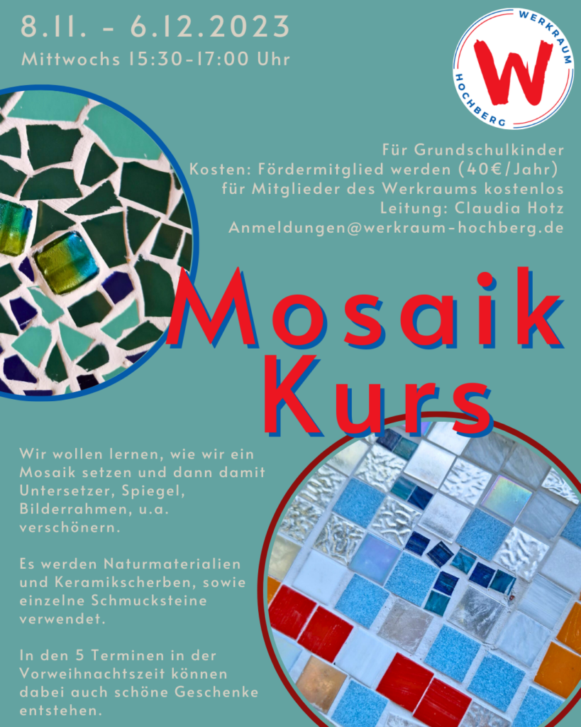 Mosaik Kurs Werkraum Hochberg